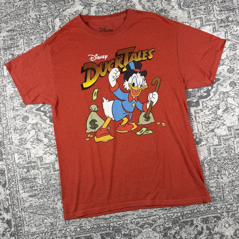 Duck Tails Disney Men's Short Sleeve T-Shirt Red Size Medium